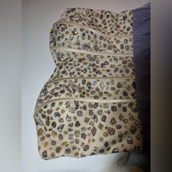 Used NIGHT by Teeze Me Purple Tulle and Cream Sequin and sparkle Formal Dress - Picture 5 of 11